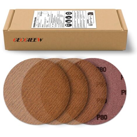 Papier à Poncer Abrasif 150mm - 45 Pièces Grains 60 Idéal pour Ponceuses Cloisons Sèches Durable et Efficace (1/5)