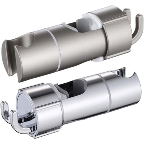 Lot de 2 supports de pommeau de douche, espacement des trous de 18 à 25 mm, support de pommeau de douche réglable, accessoires de pommeau de douche (SL+GY) (1/5)