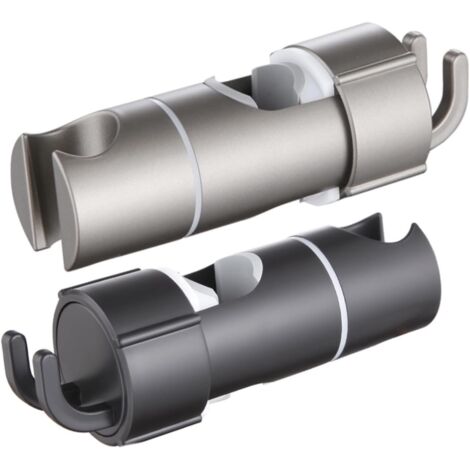 Lot de 2 supports de pommeau de douche, espacement des trous de 18 à 25 mm, support de pommeau de douche réglable, accessoires pour pommeau de douche (BK+GY) (1/5)