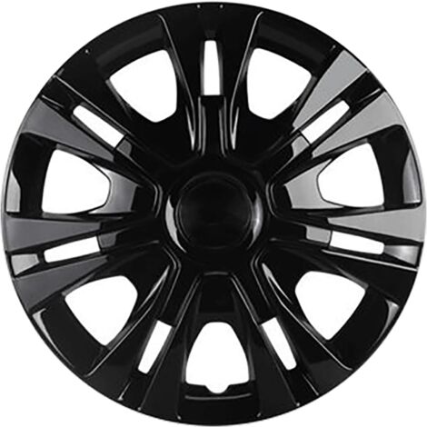 Couverture de Roue de Voiture. Accessoire de Voiture Couvre-Roues universels Enjoliveurs 15 Pouces Remplacement à Clipser (All Black, 15 inches) (1/5)