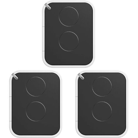 Lot de 3 Télécommandes Nice Era ON2E ON2 – Émetteur Portail et Porte de Garage – 2 Canaux, Fréquence 433,92 MHz, Noir/Blanc – Compatible Motorisation Nice