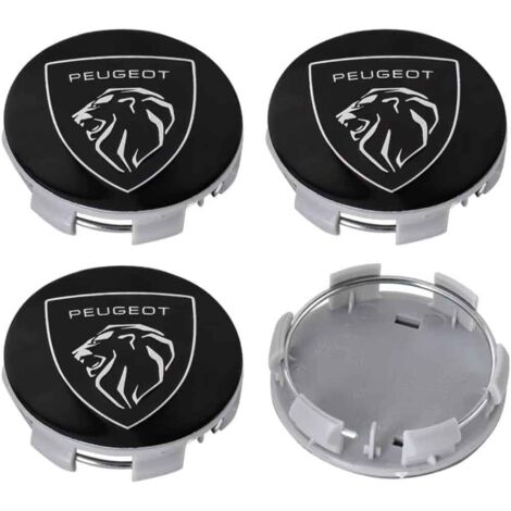 Lot de 4 enjoliveurs 60 mm pour Peugeot ION 2009-2020, Autocollants avec Logo, étanches à l'eau et à la poussière, Accessoires décoratifs pour Roues,Normal-A