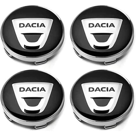 4 Pièces Cache Moyeux pour Dacia Duster 2 (II) HM I 2018-2024, Capuchons de Moyeu de Roue Plastique ABS Anti-poussière Étanches Antirouille Décoration Accessoires,Black-60mm