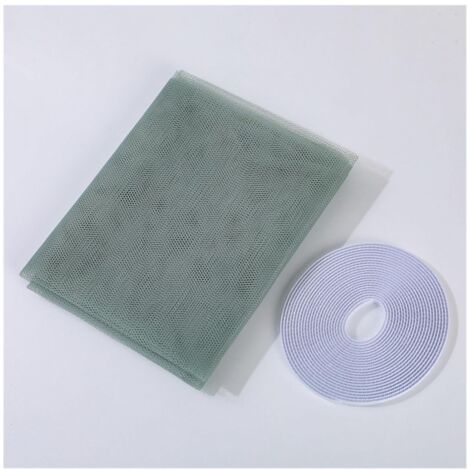 Moustiquaire de fenêtre 150 x 180 cm – Filet anti-insectes en nylon – Bande auto-adhésive, facile à installer – Protection optimisée (gris) (1/5)
