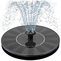 1W Solar Bird Bath Fountain Pump, Solar Fountain with 6 Nozzle, Free Standing Floating Solar Powered Water Fountain Pump for Bird Bath, Garden, Pond, Pool, Outdoor