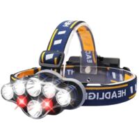 Rechargeable Headlamp,18000 Lumen Bright 8 Led Head Lamp, 8 Modes Adjustable Motion Sensor Headlight with Red Light, Waterproof Head Flashlight for Outdoor Hiking Camping