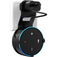 For Echo Dot (2Nd) Holder, Echo Dot 2Nd Wall Mount Stand, No Screws Required, Speaker Accessories Rack (Amazon Echo Dot 2Nd, Black) 6666