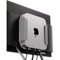 For Apple Mac Mini Tv Holder Multifunctional Support Router Carbon Steel Materials Apple Mac Mini Tv Box Stand Wall Mount Stand Accessory Rack (Apple Mac Mini, Black)