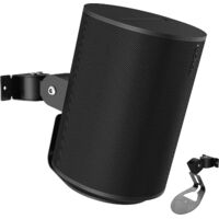 For Sonos Era 100 Holder Sonos Era 100 Wall Mount Stand Mount Accessories With Integrated Cable Management, Smart Home Speaker Accessory Rack (Black, S01) 2Psc