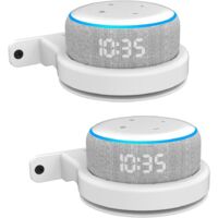 Lot De 2 Supports Muraux Compatibles Avec Echo Dot, Echo Dot, Accessoires De Haut-Parleur Echo Dot (Echo Dot, Blanc, Dd96)