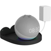 For Echo Dot 4 / Echo Dot 5 Holder Stand Mount With Integrated Cable Management, No Screws Required, Speaker Accessories Rack (Amazon Echo Dot 4 / Echo Dot 5, Black) Jt01