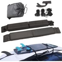 Barre De Toit Souples Universelles Porte-Bagages Toit -De Voiture,Avec 4 Sangles D’Arrimage Pour Kayak Planche À Voile Sup Canoë Snowboard Gain De Place Pour Porte-Bagages Facile À Installer