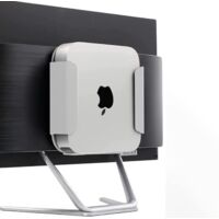 For Apple Mac Mini Tv Holder Multifunctional Support Router Carbon Steel Materials Apple Mac Mini Tv Box Stand Wall Mount Stand Accessory Rack (Apple Mac Mini, White)