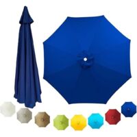 Umbrella Cloth Replacement Top Cover, Patio Canopy, 6.5ft 9ft 10ft for Market Top(Red,270cm/9ft 8Ribs)(Red,300cm/10ft 8Ribs)