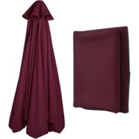 10 Ft Fade Resistant Outdoor Table Market Umbrella Canopy Replacement Tear Resistant Patio Umbrella Cover for Lawn Garden Backyard Sand & Pool Fits 8 Ribs/6 Ribs