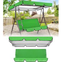 Waterproof Patio Swing Canopy Replacement Set Sunproof Cover for 3 Seater Swing with Cushion Cover Outdoor Swing Canopy Top Cover Set Waterproof and (Swing Not Included)