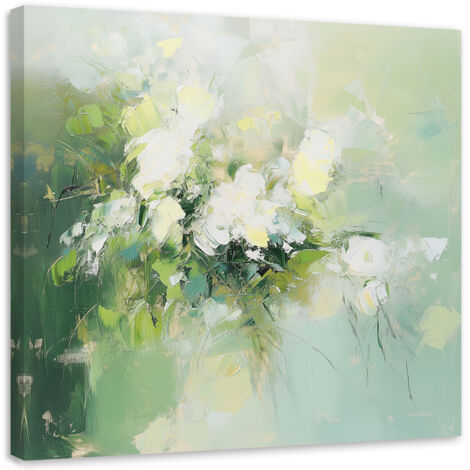 Tableau déco Abstraction vert pastel 50x50 (1/5)