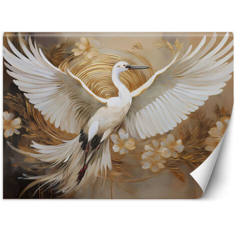 Papier peint Oiseaux Fleurs abstraites 350x245 (1/5)