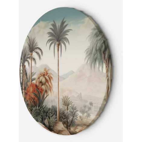 Tableau sur toile Image circulaire Paysage tropical 40x40 (1/5)