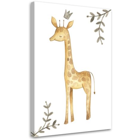 Tableau sur toile Girafe pour les enfants 40x60 (1/5)