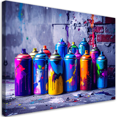 Tableau déco Peinture en spray Graffiti 60x40 (1/4)