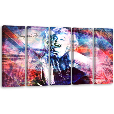 Tableau sur toile Tableau sur toile en 5 parties Marilyn Monroe 100x70 (1/5)