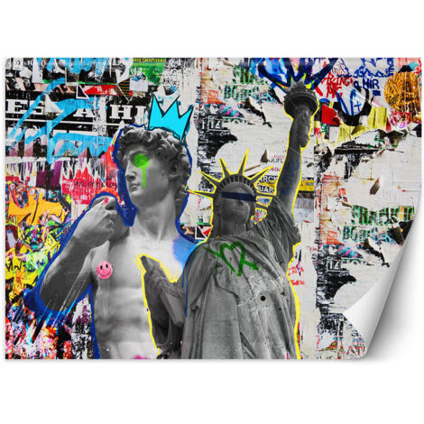 Papier peint Sculpture de David et Statue de la Liberté NYC 250x175 (1/5)