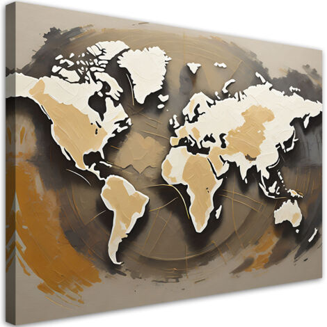 Tableau sur toile Tableau sur toile Carte du monde rétro 60x40 (1/5)