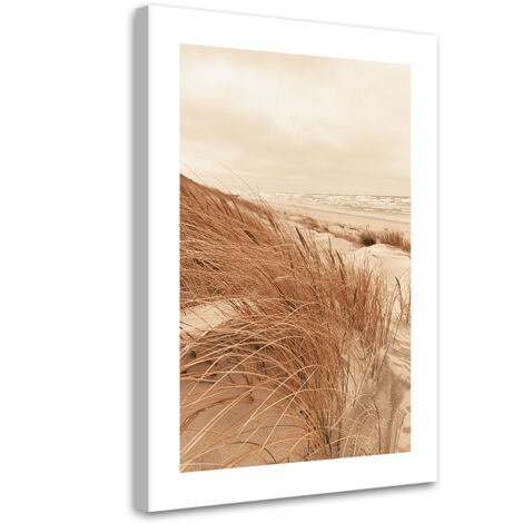 Tableau sur toile Herbe des dunes dorée 40x60 (1/5)