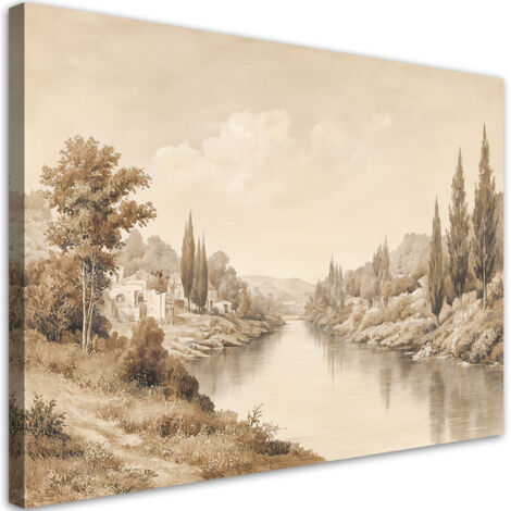 Tableau déco Paysage sépia Nature 100x70 (1/5)