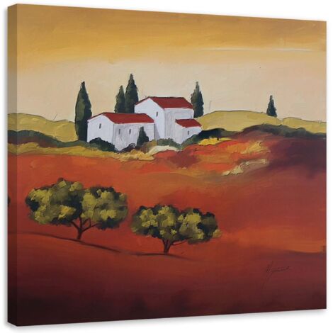Tableau sur toile Toscane Paysage Italie 40x40 (1/5)