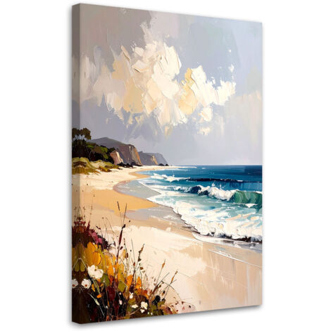 Tableau Toile Paysage Mer Océan Plage - 40x60 Cm