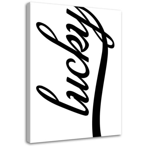 Tableau sur toile Typographie heureuse 40x60 (1/5)