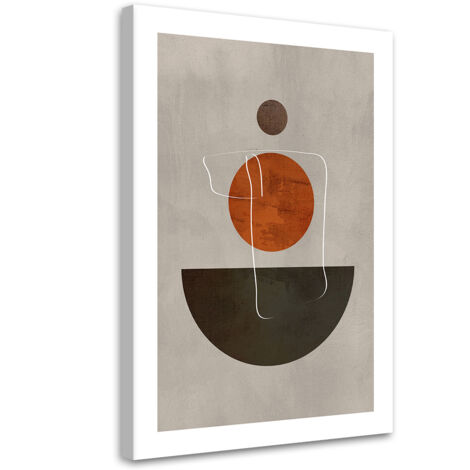 Tableau sur toile Cercles et formes boho 40x60 (1/5)