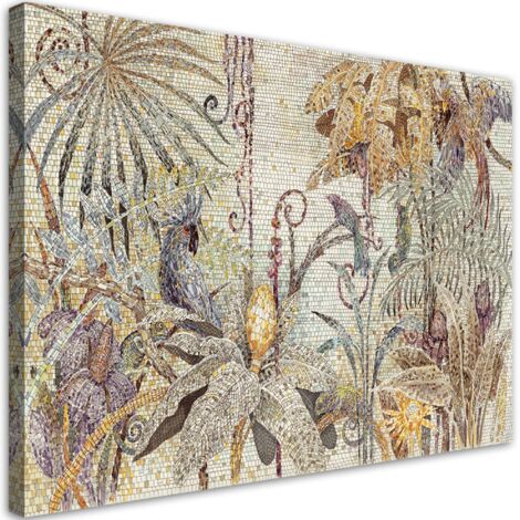 Image sur toile, Mosaïque Jungles - 90x60 (1/5)