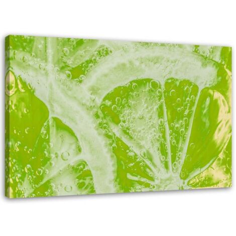 Tableau déco Citrons verts en vert 60x40 (1/5)