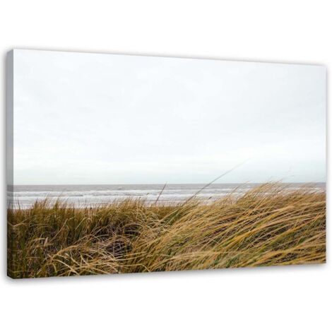 Tableau sur toile Plage herbe nature dune 60x40 (1/5)