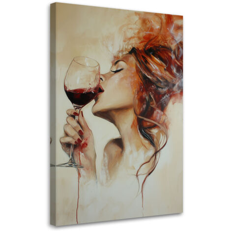 Tableau déco Belle femme Vin Abstraction 40x60 (1/5)