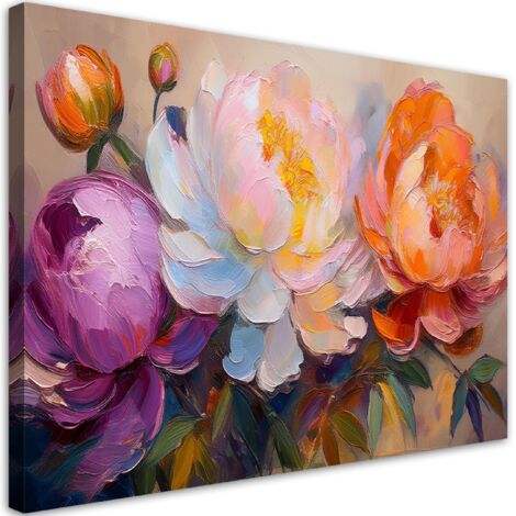 Tableau déco Fleurs de pivoine Plantes colorées 90x60 (1/5)