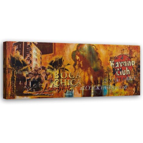 Image sur toile, Havana Club Collage - 90x30 (1/5)