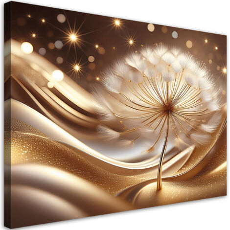Tableau déco Fleurs Or Glamour 60x40 (1/5)