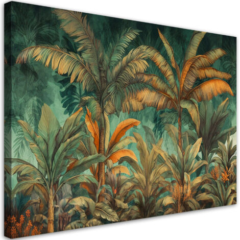 Tableau sur toile Palmiers dans un paysage de jungle 100x70