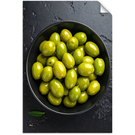 Poster autocollant Olives fruits dans un bol 40x60 (1/3)
