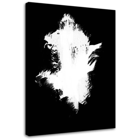 Tableau décoratif Abstraction Noir et Blanc 70x100 (1/5)