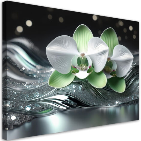 Tableau déco Fleur Abstraction Orchidée 60x40 (1/5)