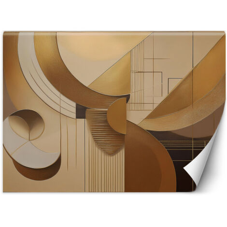 Papier peint Abstraction géométrique Beige 100x70 (1/5)