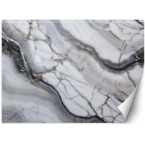 Papier peint Marbre gris avec abstraction or 150x105 (1/5)