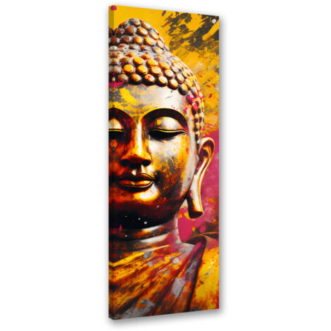 Tableau sur toile Statue de Bouddha abstraite 30x90 (1/5)