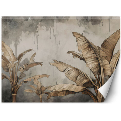 Papier peint Feuilles exotiques Beige 300x210 (1/5)