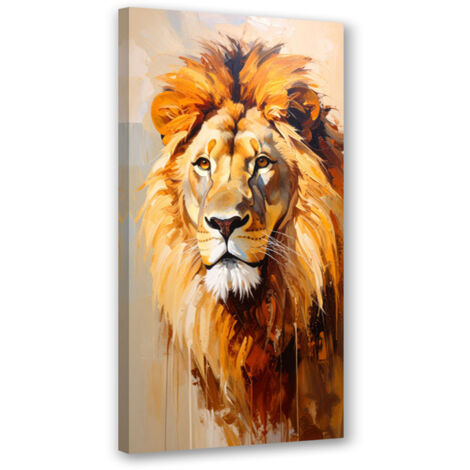 Tableau déco Lions animaux Afrique nature 40x80 (1/4)